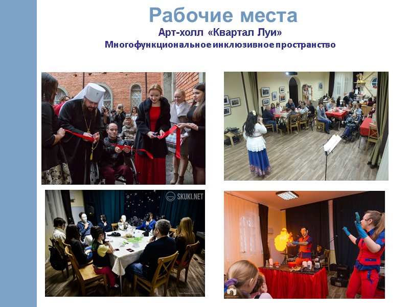 Арт-холл «Квартал Луи» Многофункциональное инклюзивное пространство  Рабочие места